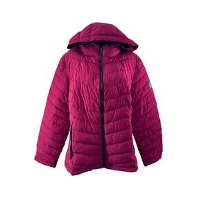 "HFX" Womens, Burgundy Puffer Coat,SZ 2X, LEFT INSIDE POCKET CUT OUT! FINAL SALE